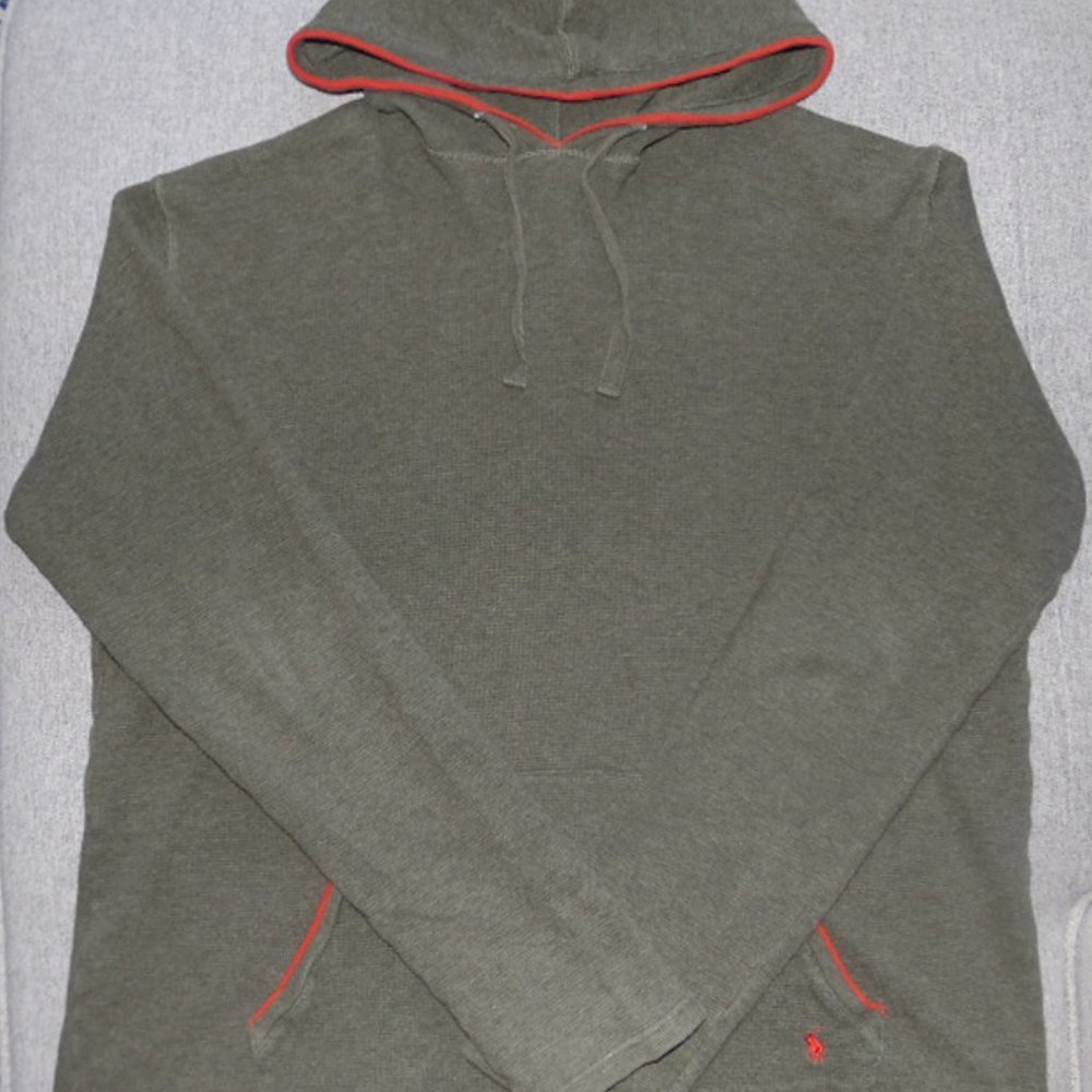 Polo Ralph Lauren Hoodie, Olive Green, Size Large